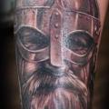 Arm Realistische Krieger Helm tattoo von Tattoos by Mini