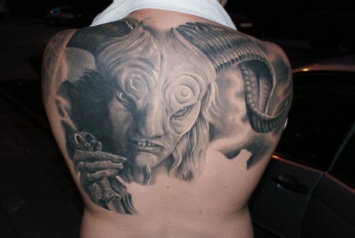 Fantasy Back Monster Tattoo by Tattoos by Mini