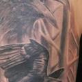 Shoulder Realistic Crow tattoo by Tattoos by Mini