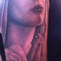Shoulder Flower Religious tattoo by Tattoos by Mini