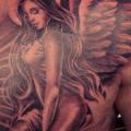 Fantasy Chest Angel tattoo by Steve Soto