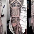 Arm Biomechanical Sleeve tattoo by Rob Richardson