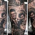 tatuaggio Braccio Ritratti Realistici Fiore di Rob Richardson