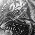 tatuaje Realista Pecho Tigre por Rob Richardson