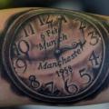 Arm Realistic Clock tattoo by Colin Jones