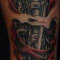 Arm Biomechanical Scar tattoo by Colin Jones