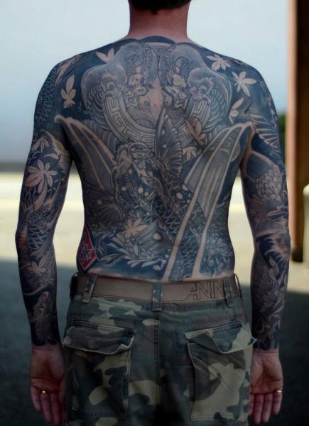 Shoulder Arm Japanese Back Tattoo by Colin Jones