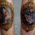 tatuaggio Polpaccio Donne Medaglione di Colin Jones