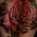 tatuaje Realista Flor Rosa por Colin Jones