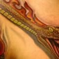 tatuaje Hombro Serpiente 3d por Ramas Tattoo
