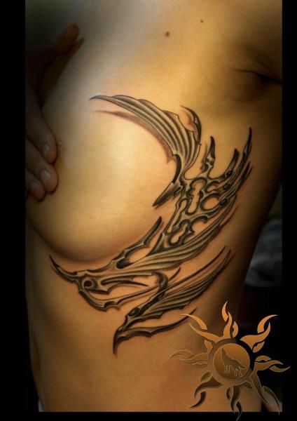 Side Tribal Tattoo by Ramas Tattoo