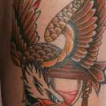 Arm Old School Eagle Clepsydra tattoo by C-Jay Tattoo