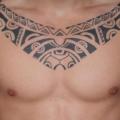 Shoulder Tribal Neck tattoo by C-Jay Tattoo