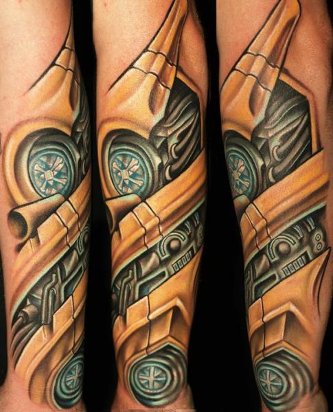 Arm Biomechanisch Tattoo von Tattoo by Roman