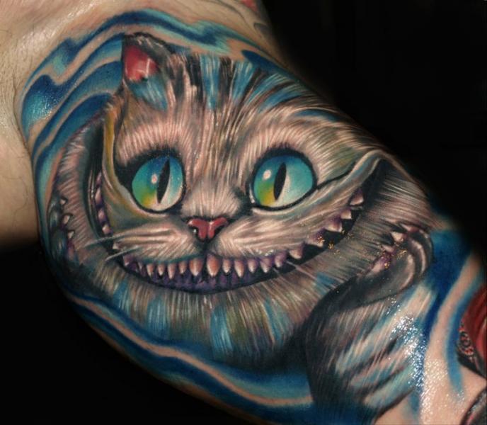 Arm Fantasy Cat Tattoo by Tattoo by Roman