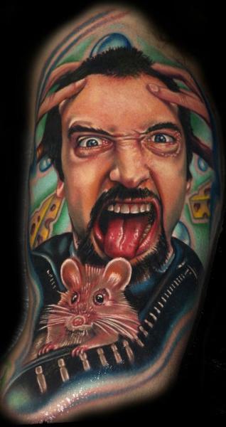 Arm Portrait Realistic Mouse Tattoo by Tattoo by Roman