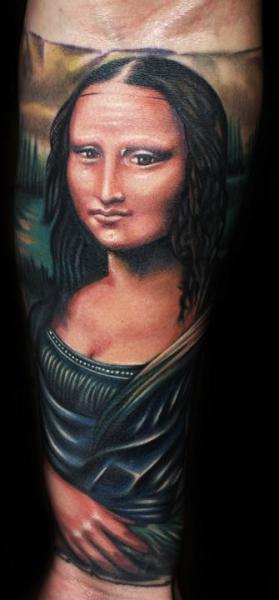 Arm Realistische Gioconda Gemälde Tattoo von Tattoo by Roman