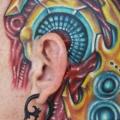 Biomechanical Head tattoo by Tattoo by Roman