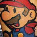 tatuaje Brazo Fantasy Super Mario por Spilled Ink Tattoo