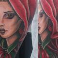 Arm Women Little Red tattoo by Spilled Ink Tattoo