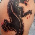 Shoulder Old School Panther tattoo by Spilled Ink Tattoo