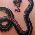 tatuaggio Spalla Serpente Old School di Spilled Ink Tattoo
