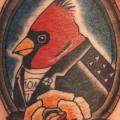 tatuaggio Fantasy Fianco Uccello Medaglione di Spilled Ink Tattoo