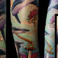 Arm Realistic Anchor Shark Sea tattoo by Tattoo Rascal