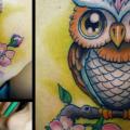Back Owl tattoo by Tattoo Rascal