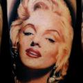 Porträt Marilyn Monroe tattoo von Tattoo Rascal