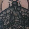 Arm Dotwork Moth tattoo by Mitch Allenden