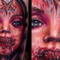 tatuaje Brazo Fantasy Sangre zombi por Ron Russo
