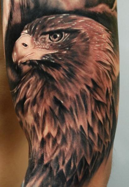 Arm Realistic Eagle Tattoo by Ron Russo