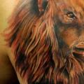 Realistic Back Lion tattoo by Ron Russo