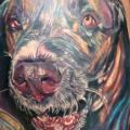 Shoulder Realistic Dog tattoo by Ron Russo