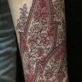 Arm Dotwork Leaf tattoo by Ivan Hack