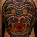 Old School Back Gorilla tattoo by The Sailors Grave