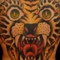 Old School Back Tiger tattoo by The Sailors Grave