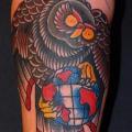 Old School Owl tattoo by The Sailors Grave