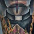 Arm Fantasy Priest tattoo by Benjamin Laukis