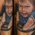 Portrait Realistic Children tattoo by Benjamin Laukis
