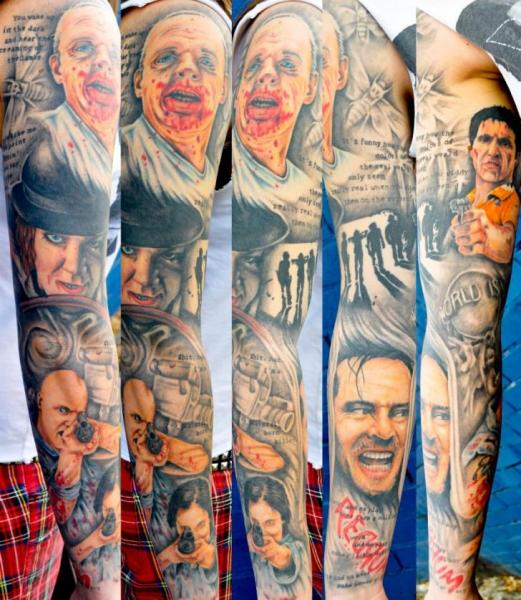 Sleeve Movie Tattoo by Benjamin Laukis