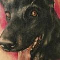 Realistic Dog Back tattoo by Victor Chil