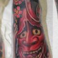 Foot Japanese Demon tattoo by Victor Chil