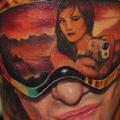 tatuaggio Realistici Maschera Cappello di Victor Chil
