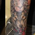 tatuaje Lobo Sangre Oveja por Victor Chil