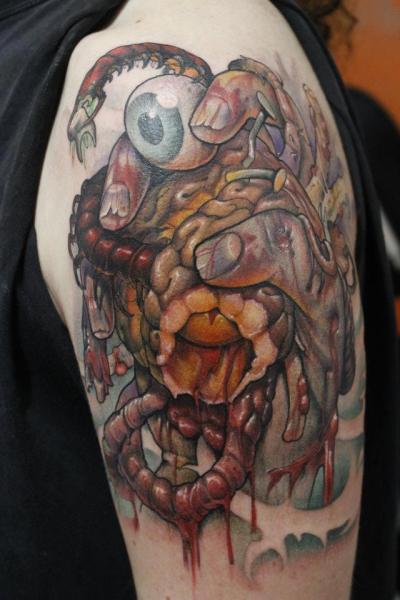 Tatuaggio Spalla Fantasy Mano Sangue di Victor Chil