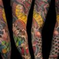 tatouage Japonais Carpe Carpe Koï Sleeve par Triple Six Studios