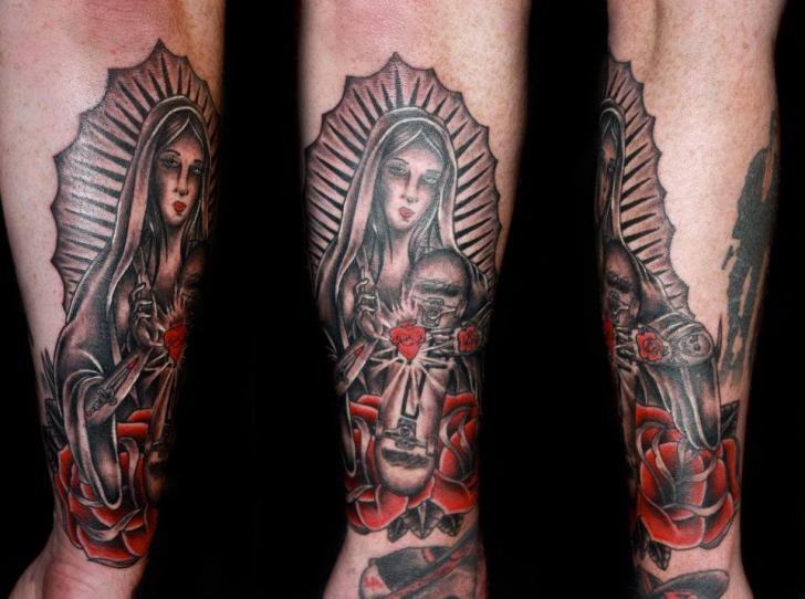 Arm Religious Tattoo by Fatink Tattoo