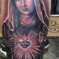 Leg Religious tattoo by Fatink Tattoo